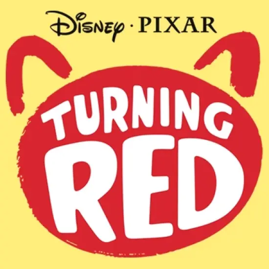 Junior's Turning Red Panda Silhouette Logo Racerback Tank Top image {1}