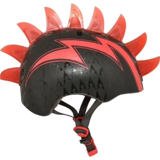 Raskullz LED Bolt Light Up Mohawk Child Helmet - Black/Red image {3}