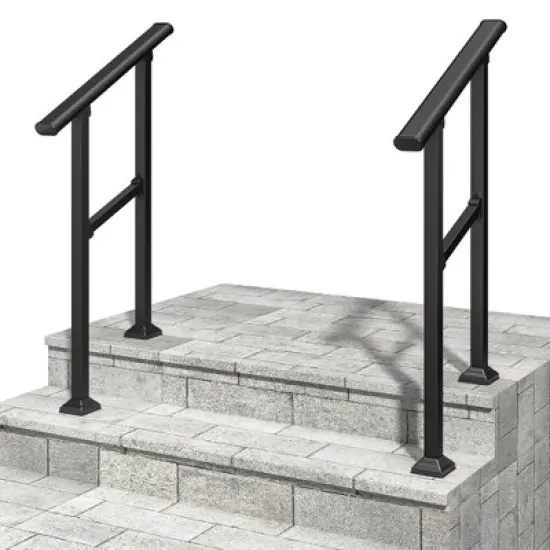 Racxily Hand Rails for Outdoor Steps,  Handrail 2 Pack image {7}