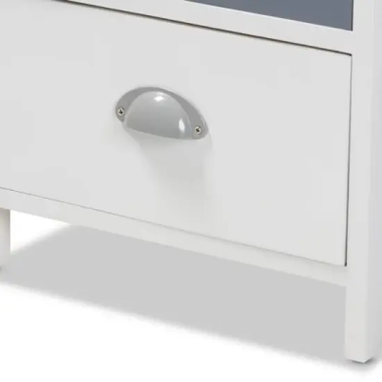 Calra Wood 4 Drawer Storage Unit Oak Brown - Baxton Studio image {6}