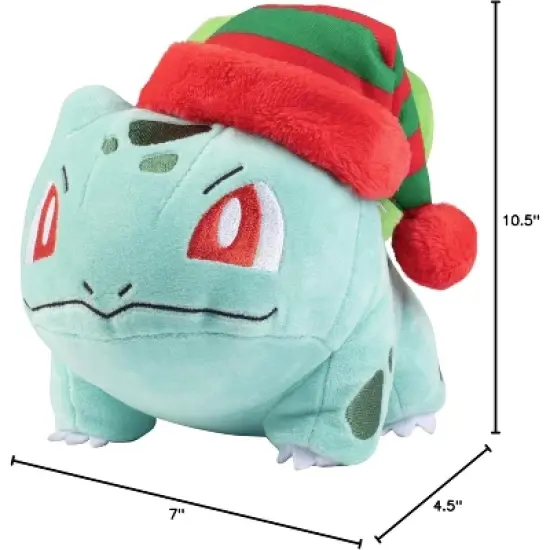 Pok&eacute;mon 8" Bulbasaur Plush with Hat Accessory- Officially Licensed - Generation 1 Starter - Stuffed Animal Toy Figure - Gift Kids, Boys, Girls - 2+ image {4}
