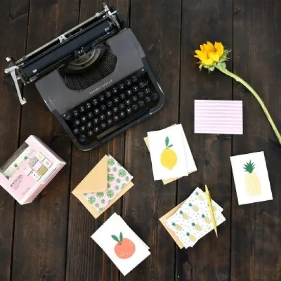 Outshine Co Blank Note Cards with Envelopes and Seals in Storage Box image {7}