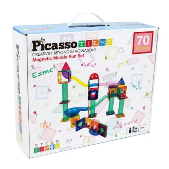 Picasso Tiles Magnetic Marble Run 70pc Building Set image {6}