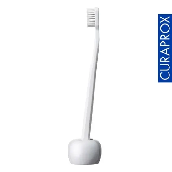 Curaprox Toothbrush Holder White, Hygienic Upright Stand for Clean and Organized Storage image {1}