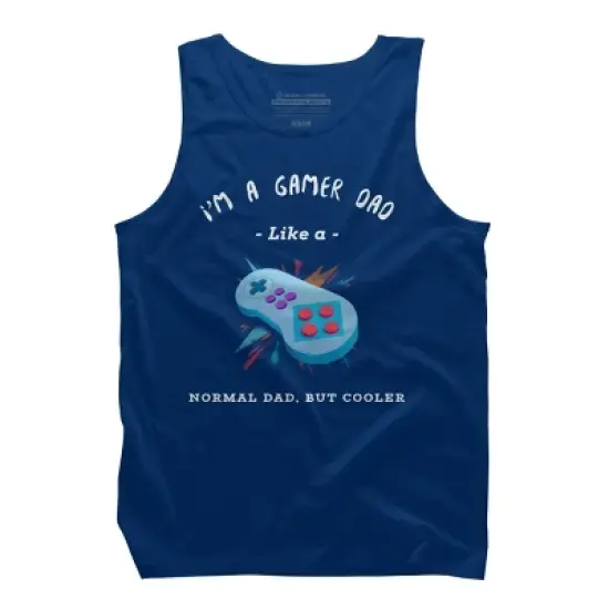 Men's Design By Humans Gamer Dad Like A Normal Dad, But Cooler By KaiHamilton Tank Top image {6}