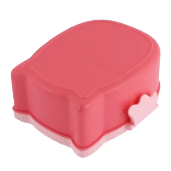 Unique Bargains Plastic Cartoon Owl Design 2 Compartments Lunch Box Food Storage Container image {1}