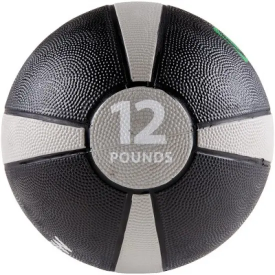 GoFit Medicine Ball (12 lbs; Black and Gray) image {1}