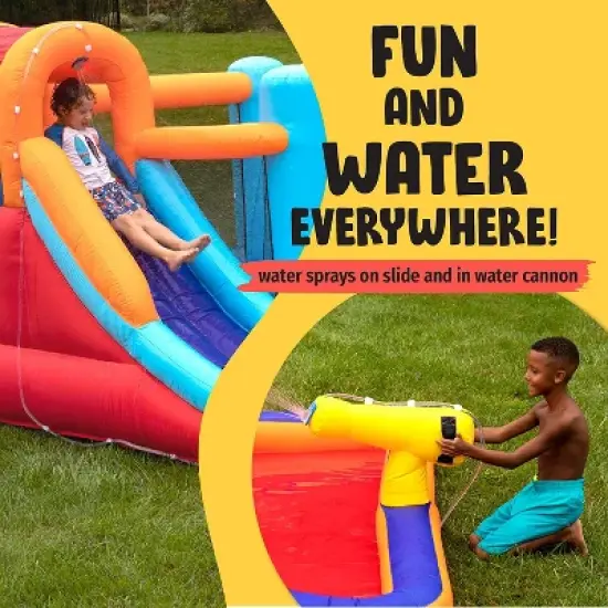 Hoovy Kid's Inflatable 3-in-1 Water Slide with Pool & Bounce House, 8.5 FT. (L) x 12 FT. (W) x 6 FT. (H), Air Pump & Carry Bag Included image {3}