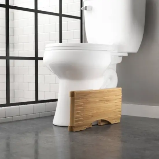 Folding Bamboo Oslo Toilet Stool Brown - Squatty Potty image {3}