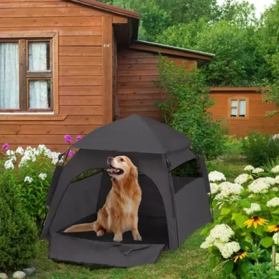 PawHut Pop Up Dog Tent for Extra Large and Large Dogs, Portable Pet Camping Tent with Carrying Bag for Beach, Backyard, Home image {1}
