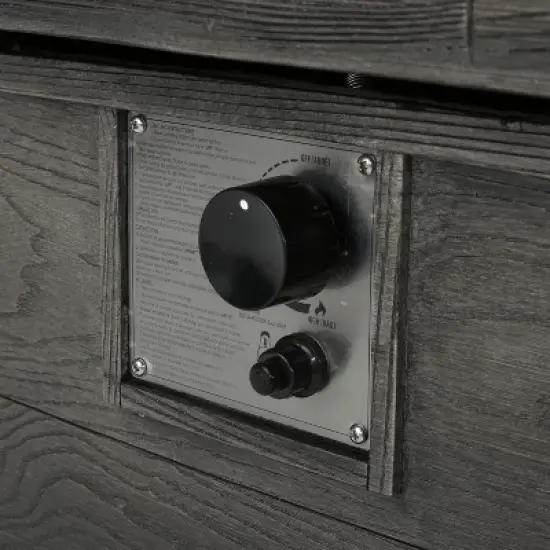 56 Inch Rectangular Outdoor Fire Pit with 50,000 BTU and Faux Wood Concrete Finish image {14}