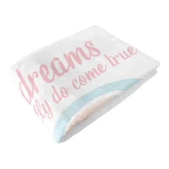 Sweet Jojo Designs Girl Baby Milestone Blanket Rainbow Pink Blue and Purple image {4}
