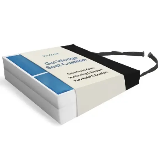 ProHeal Gel-Infused Foam Wedge Wheelchair Seat Cushion, 2" - 4" Height - Immersion Gel for Pressure Redistribution image {1}