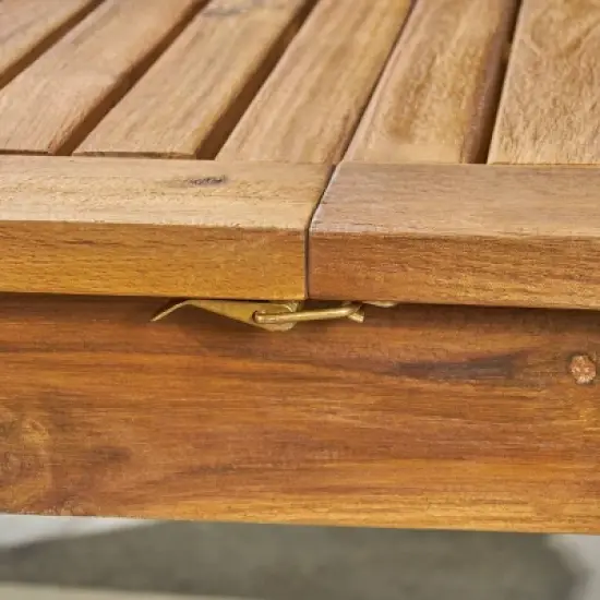 Elmar 7pc Wood & Wicker Expandable Dining Set - Natural/Brown/Cream - Christopher Knight Home image {5}