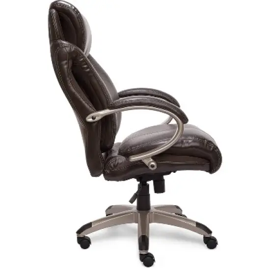AIR Health & Wellness Big & Tall Executive Chair Brown Leather - Serta image {6}