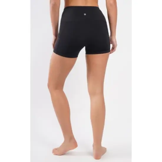 Yogalicious Womens Lux Polygiene Tribeca High Waist 3 1/2" Short with Side Pockets image {2}