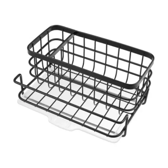 Unique Bargains Kitchen Storage Stainless Steel Sink Caddy 8.07"x5.9"x3.98" image {7}