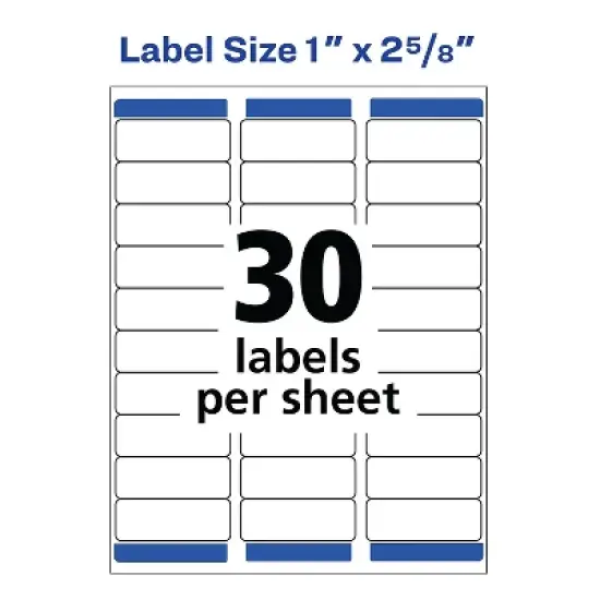 Avery Removable Multi-Use Labels 1 x 2 5/8 White 750/Pack 6460 image {5}