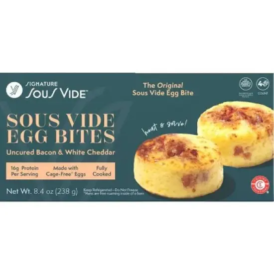 Cuisine Solutions Signature Sous Vide Whole Egg and Uncured Bacon Egg Bites - 8.4oz/2ct image {5}