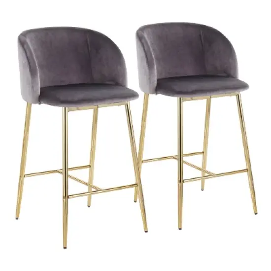 Set of 2 Fran Contemporary Counter Height Barstools - LumiSource image {19}