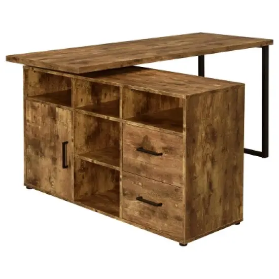 Hertford 2 Drawer L-Shape Desk - Coaster image {11}