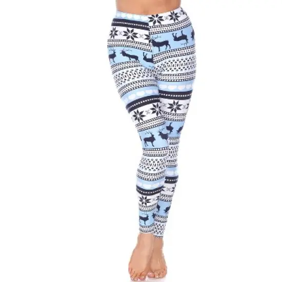 Women's One Size Fits Most Printed Leggings - One Size Fits Most - White Mark image {6}