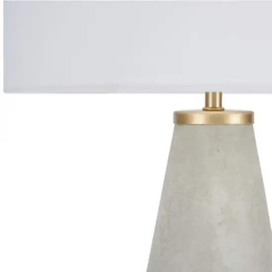 22" Modern Light Grey Cement Table Lamp - Nourison image {4}