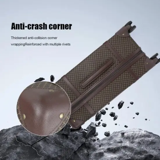 New York Xpress QD-24101 Luxury Vintage Durable Suitcase Sets w/TSA Lock & Double Spinner Wheels 20" 24" 28" image {11}