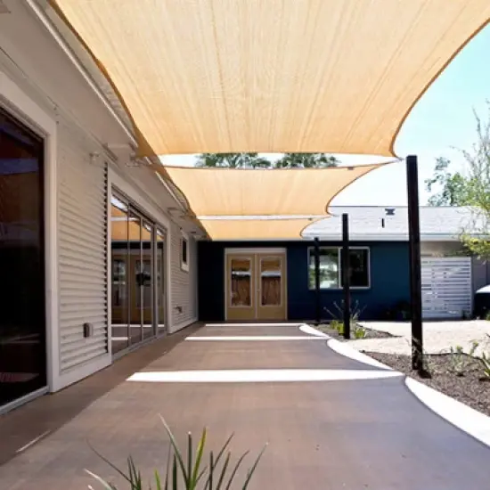 Sun Shade Sail Canopy UV Block &ndash; Waterproof Outdoor Shelter for Patio, Deck, Garden - Beige - 8X12 image {1}