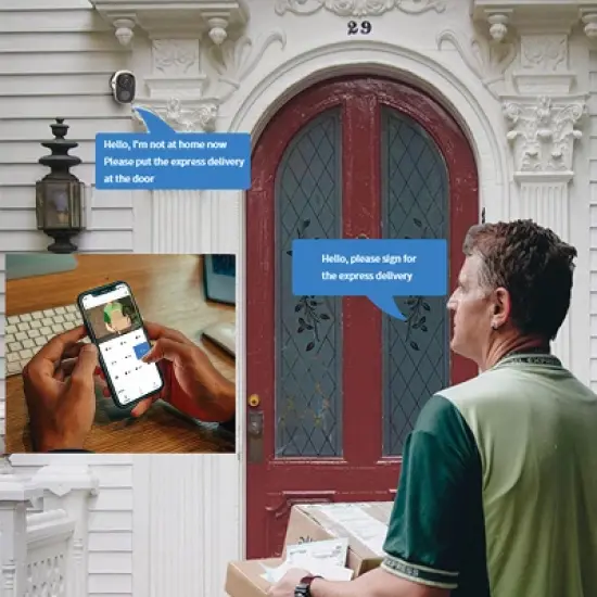 Tokk Cam F3 Wi-Fi 1080p Full HD Smart Waterproof Outdoor Security Camera, White image {3}