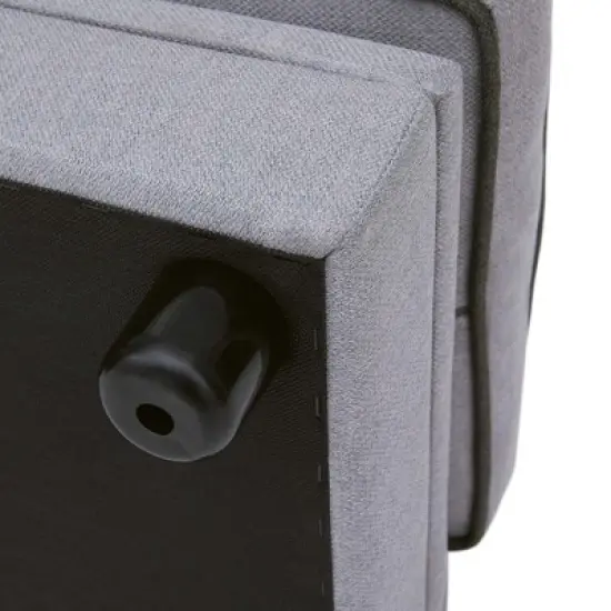 Teamson Pets Luxurious Upholstered Ivan Chaise Lounge Sofa Dog Bed with Removable Cushion and Underneath Storage for Cats & Extra-Small Dogs, Gray image {9}