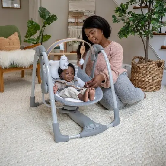 Ingenuity Boutique Collection Deluxe Swing 'n Go Portable Baby Swing - Bella Teddy image {1}