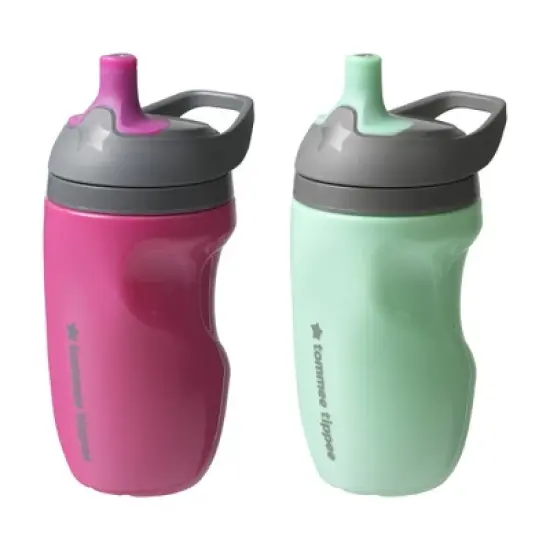 Tommee Tippee 2pk Insulated Sportee Toddler Water Bottle with Handle - 9oz image {8}