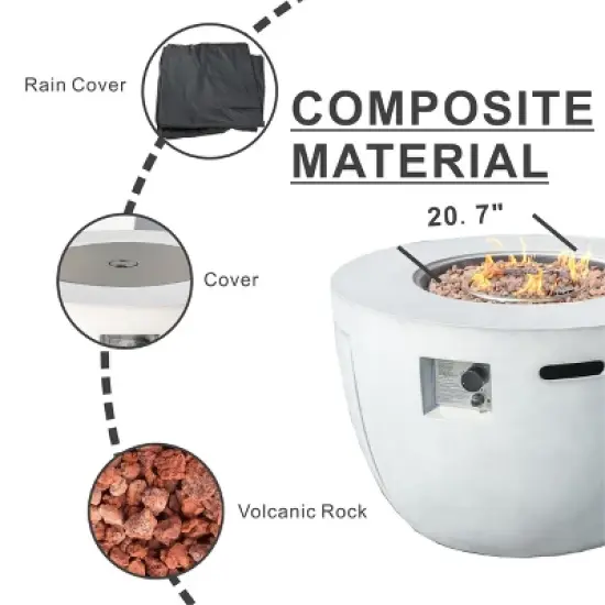 Moda Furnishings 3-Piece Wicker Aluminum Outdoor Fire Pit Set With Cushions image {5}