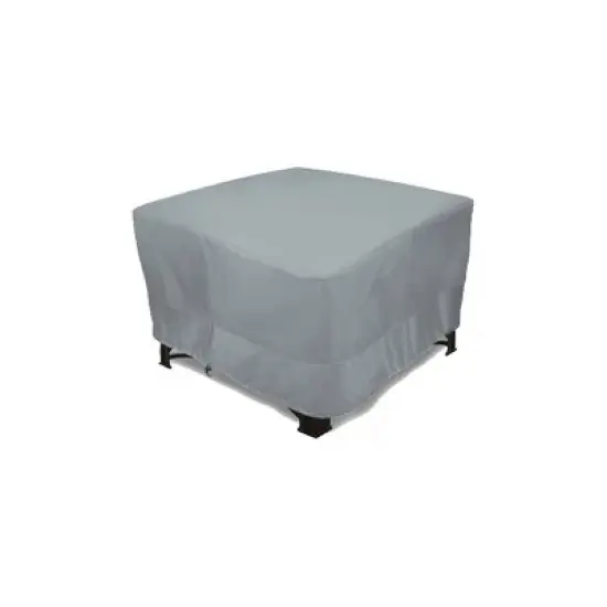 Eevelle 25.5" Meridian Square Table Fire Pit Cover Silver image {9}