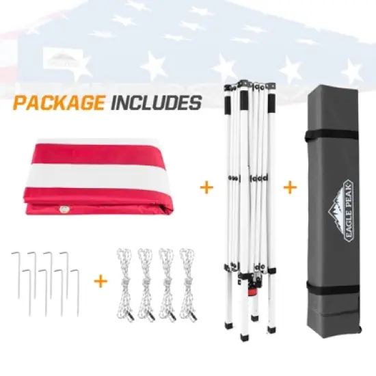 EAGLE PEAK Slant Leg Pop-up Canopy Tent Easy One Person Setup Instant Outdoor Beach Canopy Folding Portable Sports Shelter image {7}