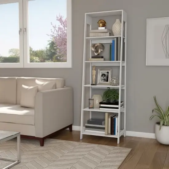 Hastings Home Ladder-Style 5-Tiered Bookcase image {3}