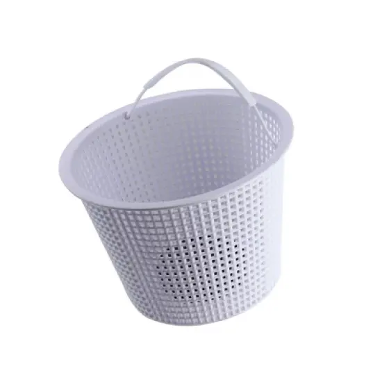 Pool Central 6.75" White Round Heavy Weighted Swimming Pool Skimmer Basket image {2}