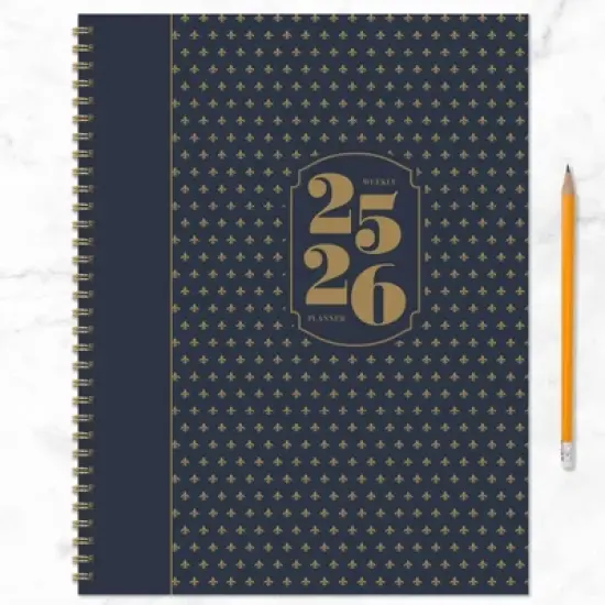 TF Publishing July 2025 - June 2026 Fleur de Lis Large Weekly Monthly Planner image {5}