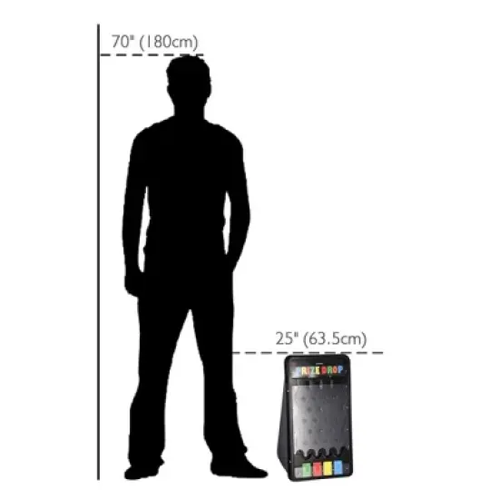 WinSpin Mini / Medium /  Large / LED / Pinball Tabletop Prize Drop Board Plinko Game Carnival Party image {8}