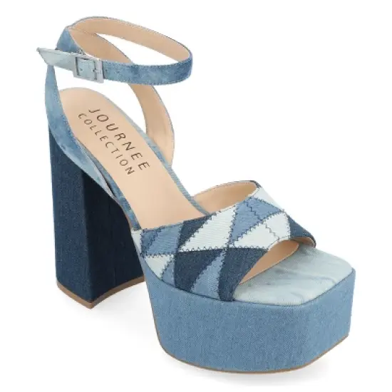 Journee Collection Womens Asherby Tru Comfort Foam High Heel Platform Sandals image {10}