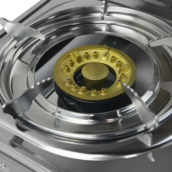 XtremepowerUS Dual Burner Stove Portable Brass Burner Propane LPG with Regulator image {1}