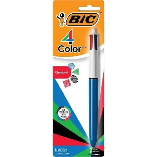 BIC 4-Color Retractable Ballpoint Pen Medium Point 24623 image {8}