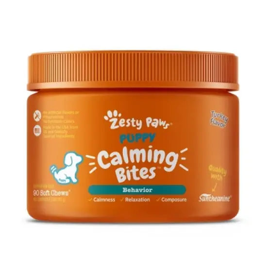 Zesty Paws Calming Bites Turkey Flavor Dog Vitamin and Supplements - 90ct image {7}