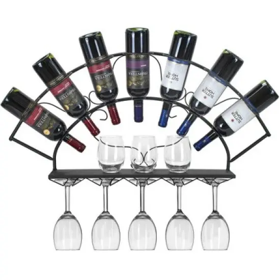 Sorbus Wall Mounted Wine Bottle Rack image {11}