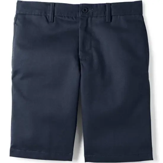 Lands' End School Uniform Boys Cotton Plain Front Chino Shorts image {4}