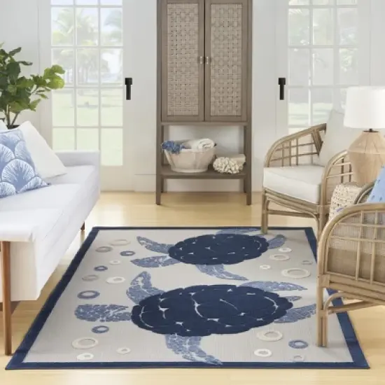 Nourison Aloha Turtle Coastal Outdoor Area Rug image {7}