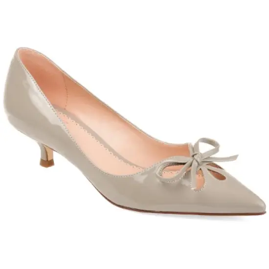 Journee Collection Womens Lutana Pointed Toe Kitten Heel Pumps image {10}
