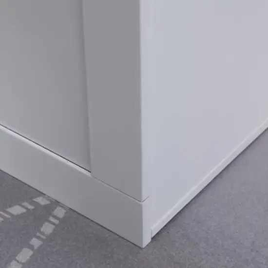 PawHut Raised Pet Feeding Storage Station with 2 Stainless Steel Bowls Base for Large Dogs and Other Large Pets image {6}