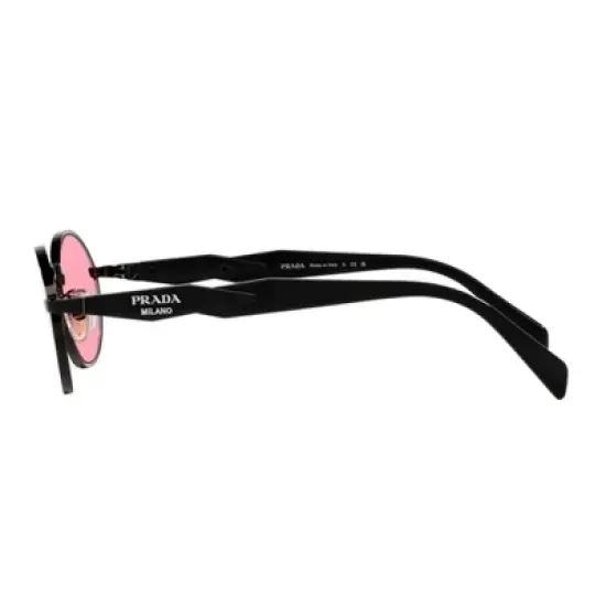Prada PR 65ZS 1AB03Z Womens Oval Sunglasses Black 55mm image {2}